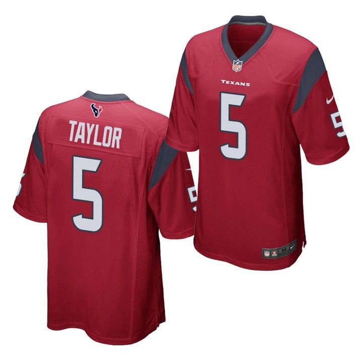 Men Houston Texans 5 Tyrod Taylor Nike Red Game NFL Jersey